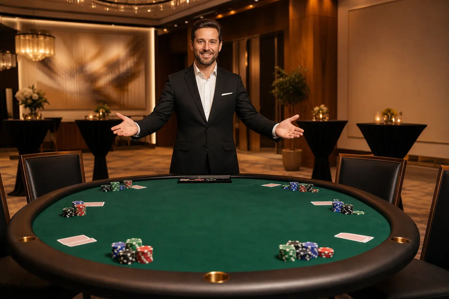 Poker Experience — stół pokerowy z gospodarzem na wydarzeniu